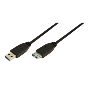 TechLogics - USB 3.0 A --> A 2.00m Verlenging LogiLink Zwart
