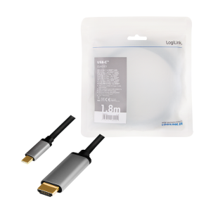 TechLogics - USB 3.2 Gen1 C --> HDMI 1.80m LogiLink 4K