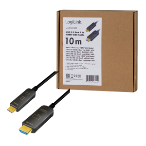 TechLogics - USB 3.2 Gen1 C --> HDMI 10.00m LogiLink 4K Zwart
