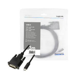 TechLogics - USB-C 3.2 (M) --> DVI (M) 1.80m LogiLink