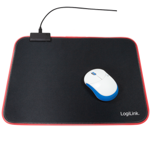 TechLogics - Mousepad LogiLink Zwart met RGB verlichting