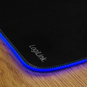 TechLogics - Mousepad LogiLink Zwart met RGB verlichting
