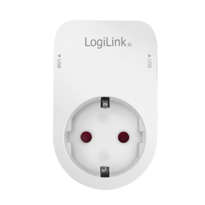 TechLogics - LogiLink Stekkerdoos met 2xUSB-A 17W