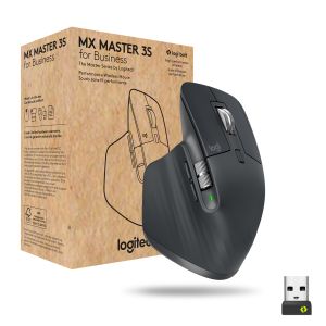 TechLogics - Logitech MX Master 3s for Business muis Rechtshandig RF-draadloos + Bluetooth Laser 8000 DPI