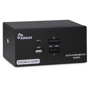 TechLogics - KVM Switch Argus AS-22HA 4xHDMI/2x3,5mm/2xUSB