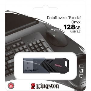 TechLogics - USB 3.2 FD 128GB Kingston DataTraveler Exodia Onyx