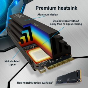TechLogics - 1TB M.2 PCIe 5.0 NVMe Crucial T700 11700/9500 Heatsink