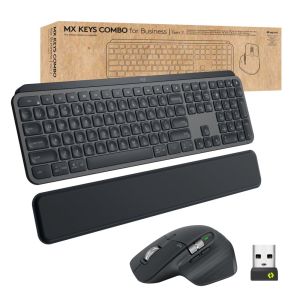 TechLogics - Logitech MX Keys combo for Business Gen 2 toetsenbord Inclusief muis RF-draadloos + Bluetooth QWERTY US International Grafiet