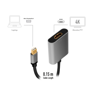 TechLogics - Adapter DisplayPort mini 1.2 --> HDMI 4K/60Hz LogiLink