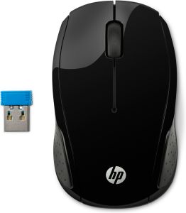 TechLogics - HP 200 Optical USB Zwart Retail Wireless