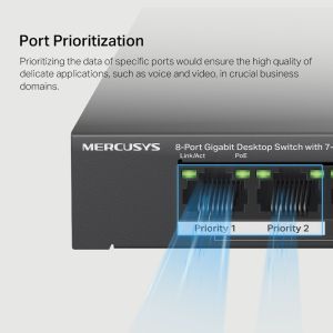 TechLogics - MERCUSYS 8Port 1Gbps (7xPoE+) MS108GP