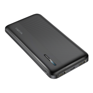 TechLogics - Power Bank 10000mAh LogiLink 1xUSB-C, 2x USB-A Zwart