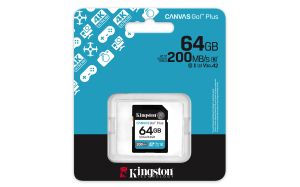 TechLogics - SDXC Card 64GB Kingston U3 V30 Canvas Go! Plus