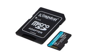 TechLogics - SDXC Card Micro 128GB Kingston U3 V30 A2 Canvas Go! Plus