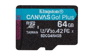 TechLogics - SDXC Card Micro 64GB Kingston U3 V30 A2 Canvas Go! Plus TechLogics - SDXC Card Micro 64GB Kingston U3 V30 A2 Canvas Go! Plus