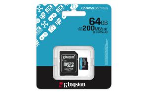 TechLogics - SDXC Card Micro 64GB Kingston U3 V30 A2 Canvas Go! Plus TechLogics - SDXC Card Micro 64GB Kingston U3 V30 A2 Canvas Go! Plus