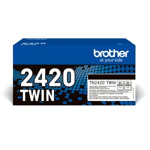 TechLogics - Brother TN-2420TWIN Zwart 2x 3.000 pagina`s (Origineel)