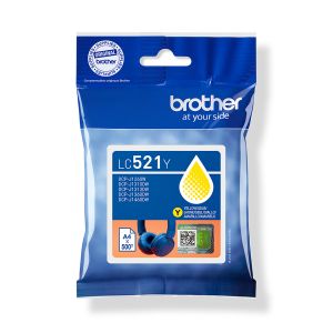 TechLogics - Brother LC-521Y Geel 500 pagina's (Origineel)