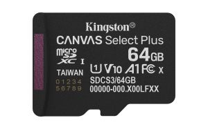 TechLogics - SDXC Card Micro 64GB Kingston UHS-I Canvas Select Plus