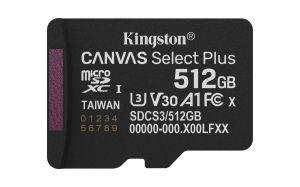 TechLogics - Kingston Technology microSDXC 512GB | Canvas Select Plus Gen3 | 150MB/s | A1 | + Adapter TechLogics - Kingston Technology microSDXC 512GB | Canvas Select Plus Gen3 | 150MB/s | A1 | + Adapter
