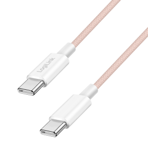 TechLogics - USB-C 2.0(M) <> USB-C(M) 1.0m LogiLink 60W/480Mbps roze