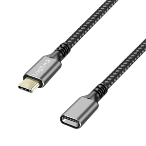 TechLogics - USB-C 3.2(M) <> USB-C(F) 2.0m LogiLink 100W/ 5Gbs/ zwart